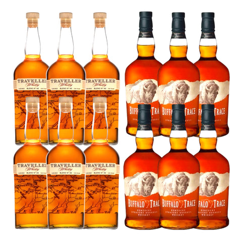 Traveller Whiskey & Buffalo Trace Bourbon Bundle (12 Pack)