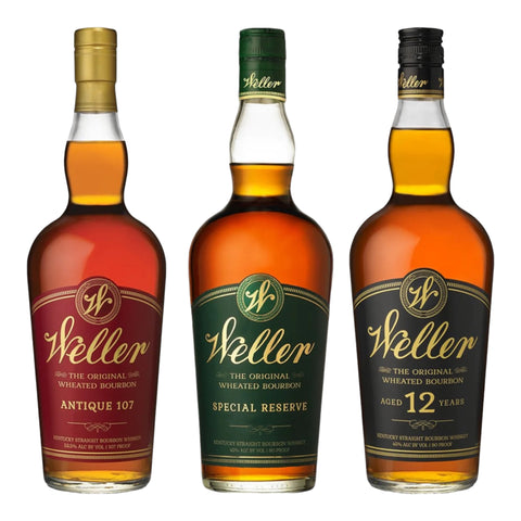 Weller Antique 107 Bourbon, Special Reserve & 12 Year Bundle