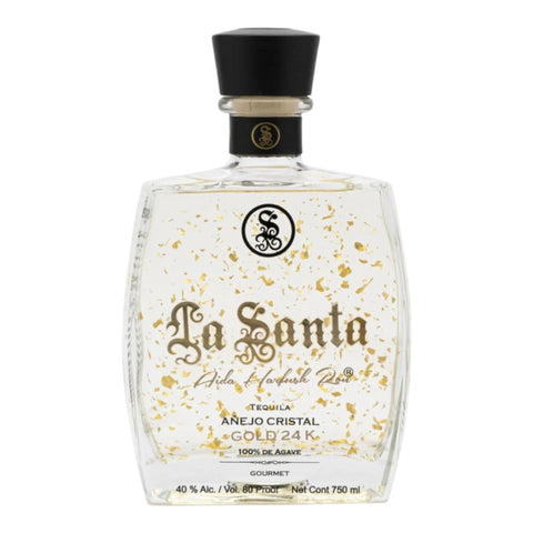 La Santa Tequila Anejo Cristal 24K Gold Flakes